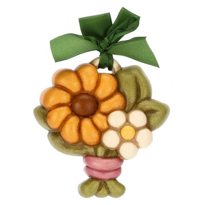 Thun Formella con Fiore di Calendula in Ceramica Racconti d'Autunno, Piccola - A1190H90 - Gioielleria De Patto
