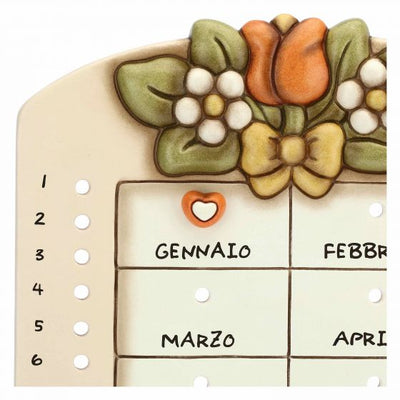 Thun Calendario perpetuo da parete in ceramica Country con coccinella portafortuna - C2770H90 - Gioielleria De Patto