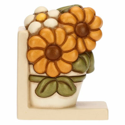 Thun Fermalibri a forma di Vaso con Fiore di Calendula in Ceramica Racconti d'Autunno - C3114H90 - Gioielleria De Patto