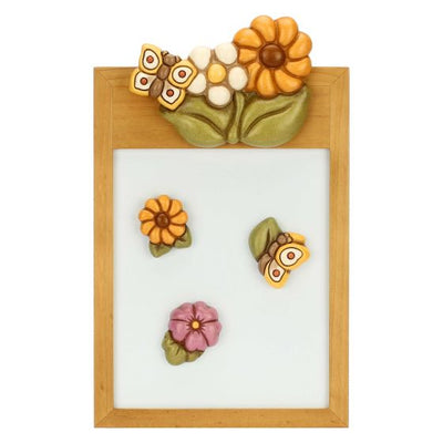 Thun Lavagnetta in Legno con Fiore di Calendula in Ceramica Racconti d'Autunno - C3118H90 - Gioielleria De Patto