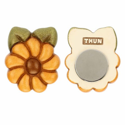 Thun Lavagnetta in Legno con Fiore di Calendula in Ceramica Racconti d'Autunno - C3118H90 - Gioielleria De Patto