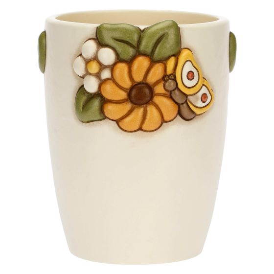Thun Vaso con fiore di Calendula in ceramica Racconti d'Autunno, Medio - C3122H90 - Gioielleria De Patto