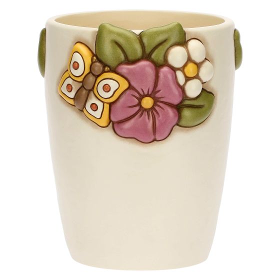 Thun Vaso con fiore di Malva in ceramica Racconti d'Autunno, Grande - C3123H90 - Gioielleria De Patto