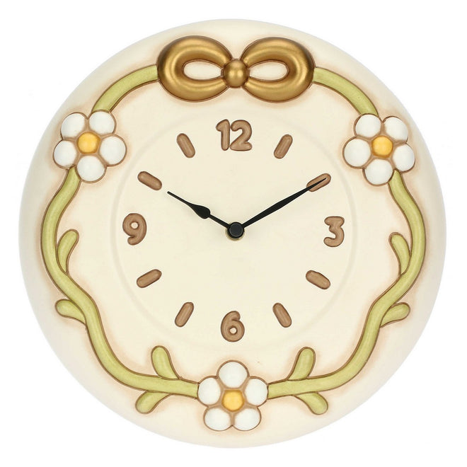 Thun Orologio con margherite e fiocco in ceramica - c3134h90