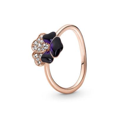 Anello Pandora Viola del Pensiero Luminosa, 180764C01 - Gioielleria De Patto