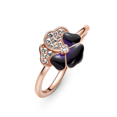 Anello Pandora Viola del Pensiero Luminosa, 180764C01 - Gioielleria De Patto