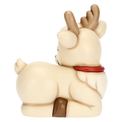 Thun Renna Robin Seduta in Ceramica, Media - F3304H90 - Gioielleria De Patto