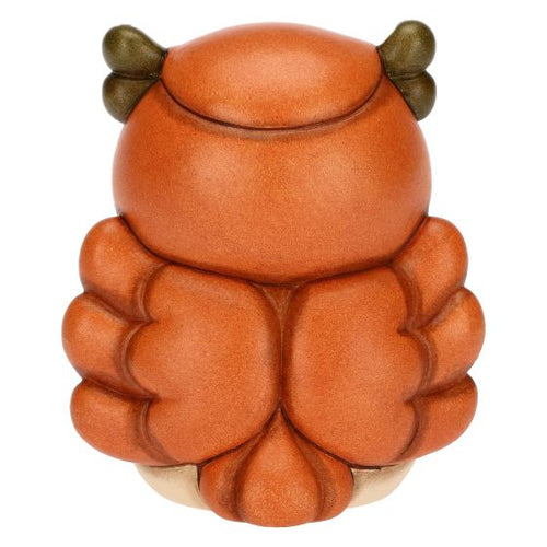 Thun Gufo Lucky arancione con Quadrifoglio in Ceramica Racconti d'Autunno - F3331H90