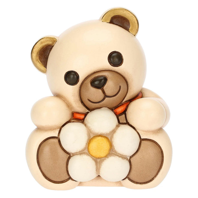 Thun Teddy con margherita in ceramica Primavera da vivere, piccolo - f3357h90