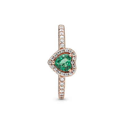 Anello Pandora Cuore in Rilievo Verde, 188421C03 - Gioielleria De Patto
