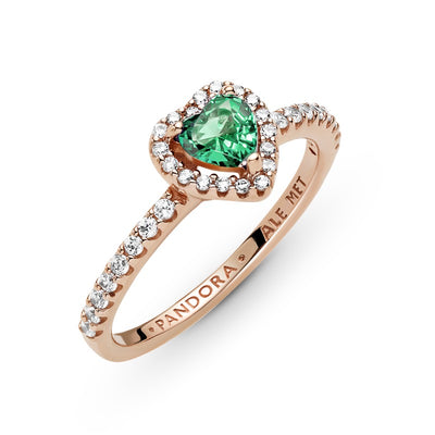 Anello Pandora Cuore in Rilievo Verde, 188421C03 - Gioielleria De Patto