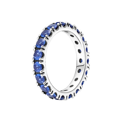 Anello Donna Pandora Fascia Scintillante Blu - 190050C02 - Gioielleria De Patto