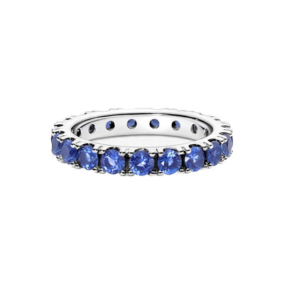 Anello Donna Pandora Fascia Scintillante Blu - 190050C02 - Gioielleria De Patto