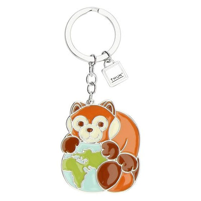 Thun Portachiavi panda rosso Otto Dreamer con mondo - H3173P00 - Gioielleria De Patto