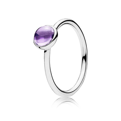 Anello Donna Pandora Goccia Poetica Viola - 190983ACZ - Gioielleria De Patto