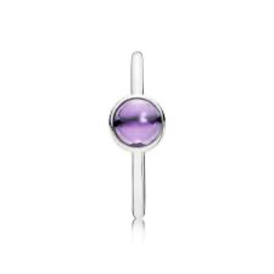 Anello Donna Pandora Goccia Poetica Viola - 190983ACZ - Gioielleria De Patto