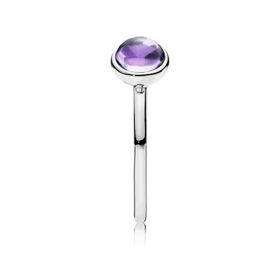 Anello Donna Pandora Goccia Poetica Viola - 190983ACZ - Gioielleria De Patto