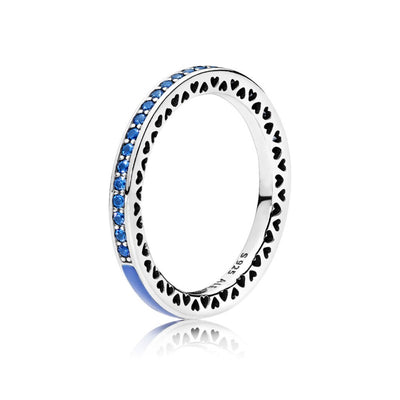 Anello Donna Pandora Cuori Radiosi Blu - 191011NCB - Gioielleria De Patto