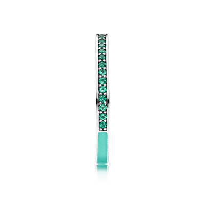 Anello Donna Pandora Cuori Radiosi Verde Menta - 191011NRG - Gioielleria De Patto