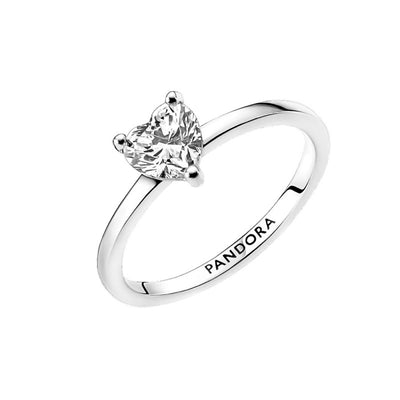 Anello Donna Pandora Solitario con Pietra Cuore - 191165C01 - Gioielleria De Patto