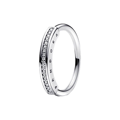 Anello Donna Pandora Fascia Pavé e Logo - 192283C01 - Gioielleria De Patto