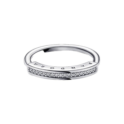 Anello Donna Pandora Fascia Pavé e Logo - 192283C01 - Gioielleria De Patto