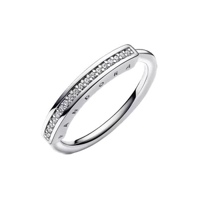 Anello Donna Pandora Fascia Pavé e Logo - 192283C01 - Gioielleria De Patto