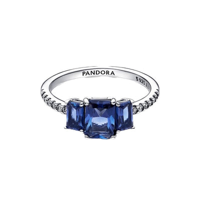 Anello Donna Pandora Trilogy Pietre Blu - 192389C01 - Gioielleria De Patto