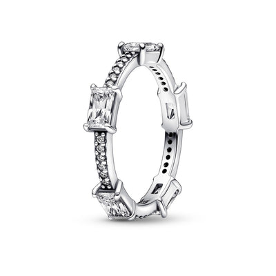 Anello Donna Pandora Pavè con Pietre Luminose - 192397C01 - Gioielleria De Patto