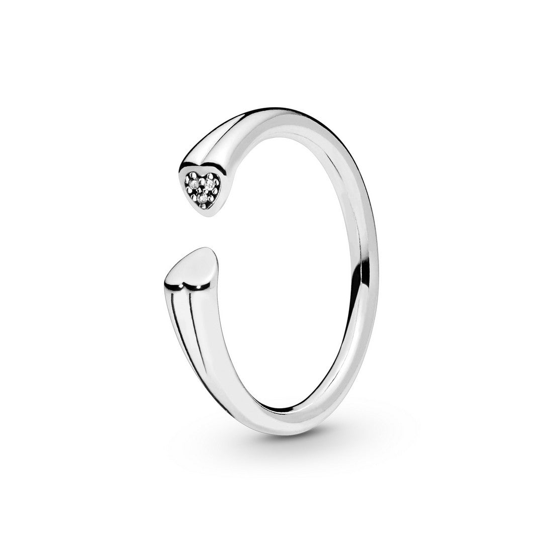 Pandora Women s Ring Two Hearts 196572CZ Gioielleria De Patto