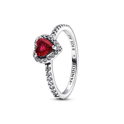 Anello Donna Pandora Cuore Rosso e Pavè - 198492C01 - Gioielleria De Patto