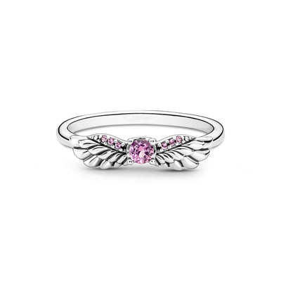 Anello Donna Pandora Ali d'Angelo con Pietra Rosa - 198500C02 - Gioielleria De Patto
