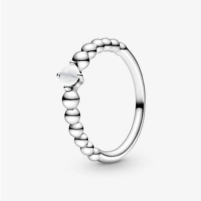 Anello Donna Pandora Pietra Bianco Latte - 198867C04 - Gioielleria De Patto