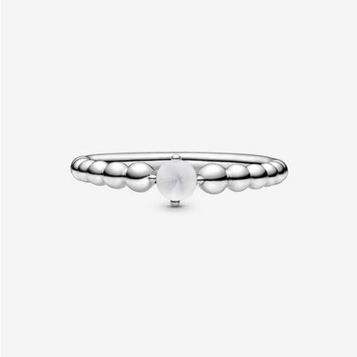 Anello Donna Pandora Pietra Bianco Latte - 198867C04 - Gioielleria De Patto