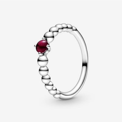 Anello Donna Pandora Pietra Rosso Scuro - 198867C08 - Gioielleria De Patto