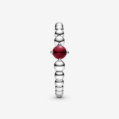 Anello Donna Pandora Pietra Rosso Scuro - 198867C08 - Gioielleria De Patto