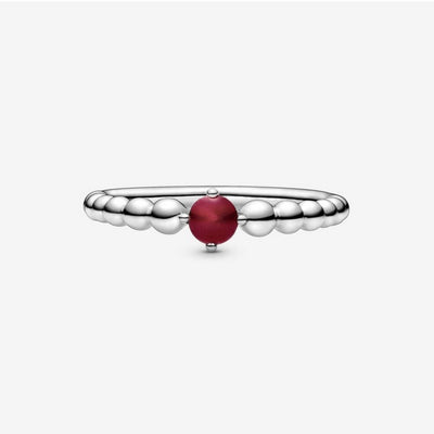 Anello Donna Pandora Pietra Rosso Scuro - 198867C08 - Gioielleria De Patto