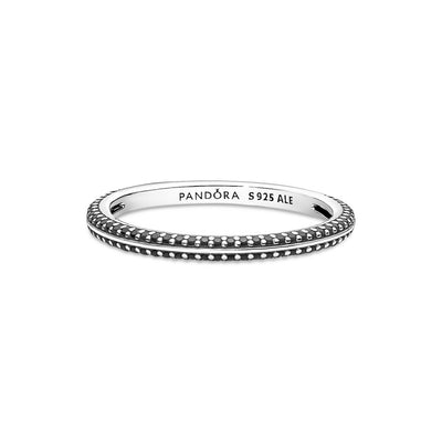 Anello Donna Pietre Nere Pandora ME - 199679C02 - Gioielleria De Patto