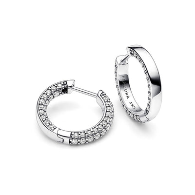 Orecchini Donna Pandora Cerchi Pavè Fascia Singola - 292624C01 - Gioielleria De Patto