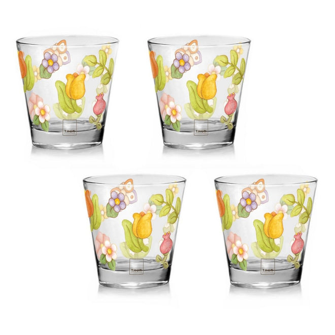 Thun Set 4 bicchieri colorati in vetro Happy Country - p4732p00 - Gioielleria De Patto