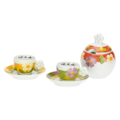 Thun Set 2 Tazzine Espresso e Zuccheriera in Porcellana Florianne - P4795P00 - Gioielleria De Patto