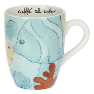 Thun Mug in porcellana con tovaglietta in cotone Mare da amare - P4949P00