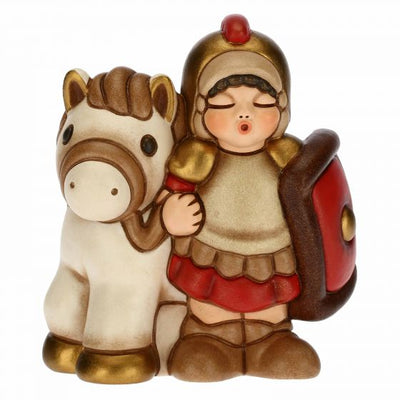 Thun Soldato con cavallo Presepe Classico rosso - S3115A82 - Gioielleria De Patto