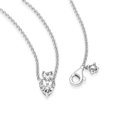 Collana Donna Pandora Due Cuori - 391229C01 - Gioielleria De Patto