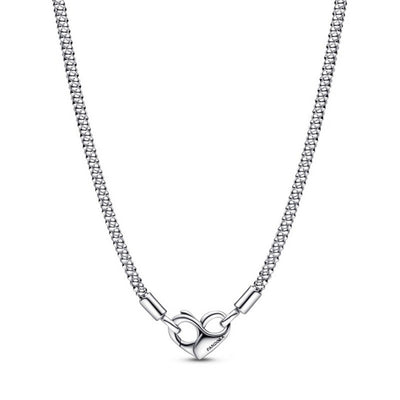 Collana Donna Pandora Maglia Geometrica con Chiusura a Cuore - 392451C00 - Gioielleria De Patto