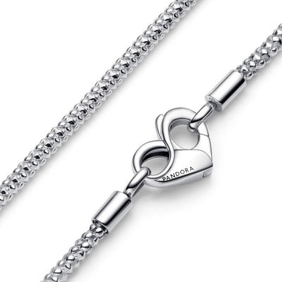 Collana Donna Pandora Maglia Geometrica con Chiusura a Cuore - 392451C00 - Gioielleria De Patto