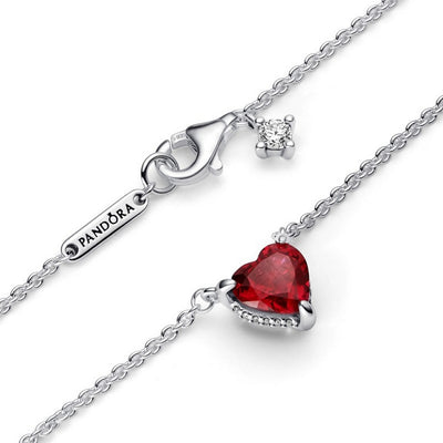 Collana Donna Pandora Cuore Rosso - 392542C01 - Gioielleria De Patto