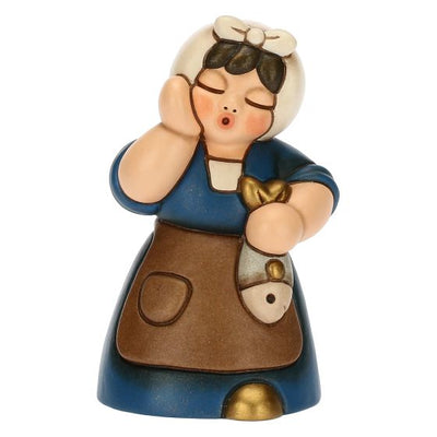 Thun Donna con Pesce in Ceramica Presepe Classico Blu - S3317A98 - Gioielleria De Patto