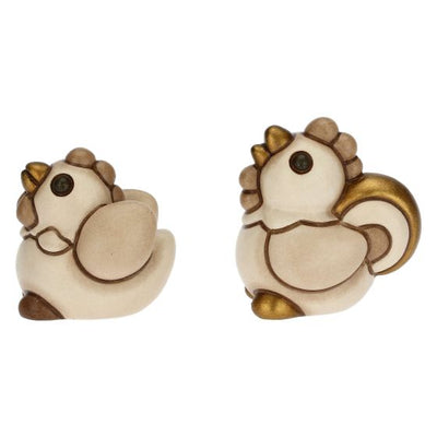 Thun Set Gallo e Gallina in Ceramica Presepe Classico S3326A91 - Gioielleria De Patto