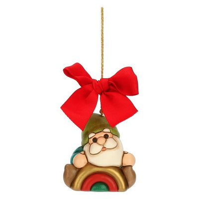 Thun Addobbo Natalizio Gnomo Oliver con arcobaleno in ceramica, maxi - S3340A82 - Gioielleria De Patto